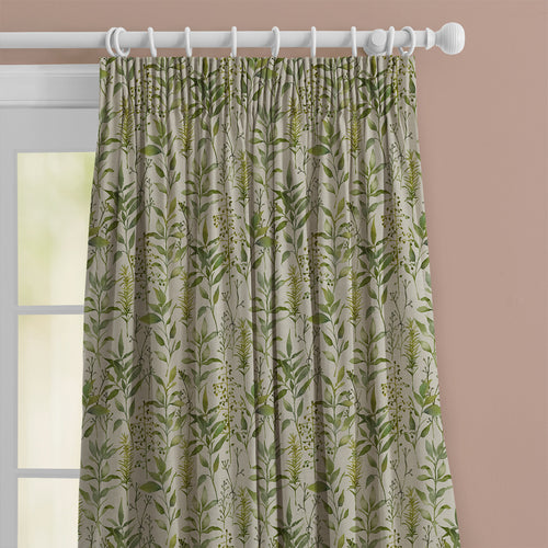 Floral Green M2M - Aberduna Printed Cotton Made to Measure Curtains Linen Voyage Maison
