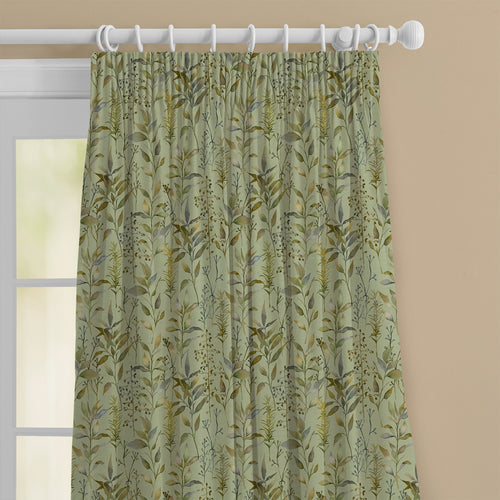 Floral Green M2M - Aberduna Printed Cotton Made to Measure Curtains Sage Voyage Maison