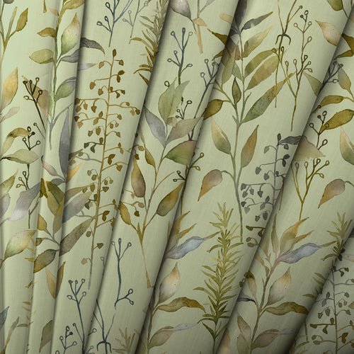 Floral Green M2M - Aberduna Printed Cotton Made to Measure Curtains Sage Voyage Maison