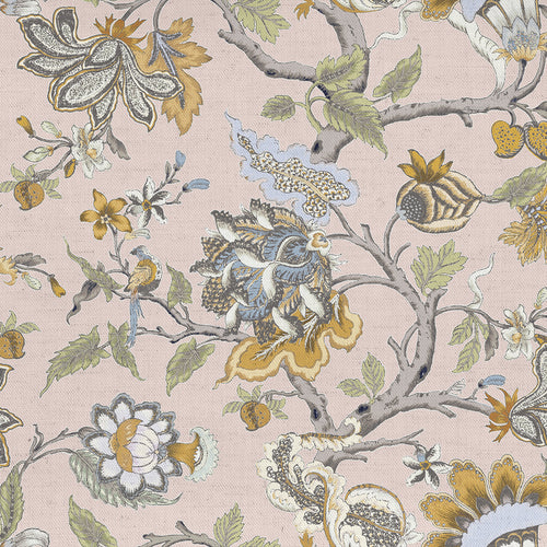  Samples - Adhira Linen Printed Fabric Sample Swatch Blossom Voyage Maison