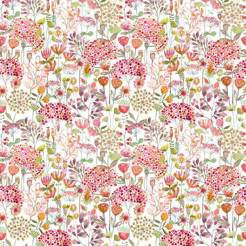 Floral Pink Fabric - Ailsa Printed Cotton Fabric (By The Metre) Summer Voyage Maison