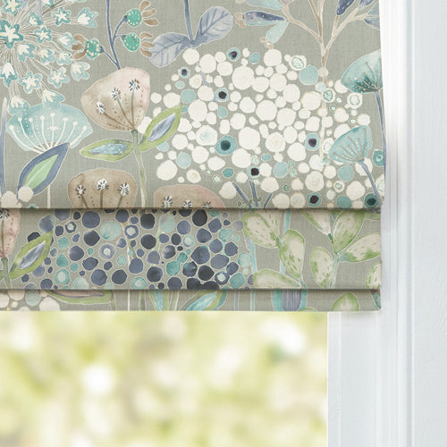 Floral Blue M2M - Ailsa Printed Cotton Made to Measure Roman Blinds Cornflower Voyage Maison