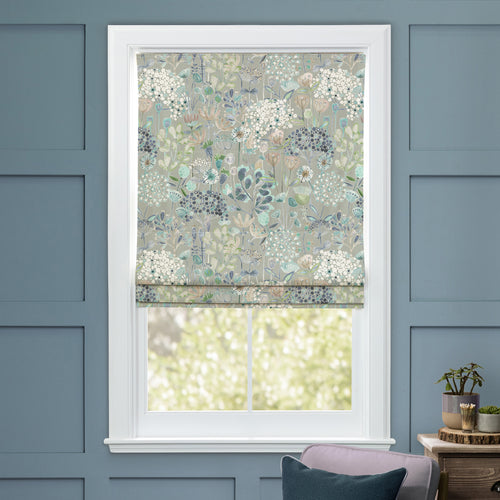 Floral Blue M2M - Ailsa Printed Cotton Made to Measure Roman Blinds Cornflower Voyage Maison