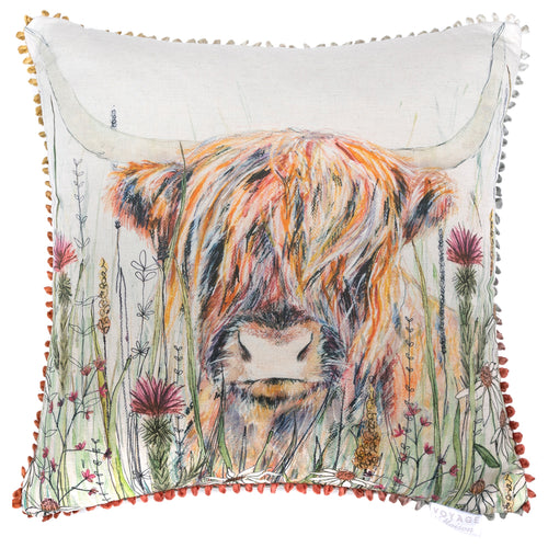 Voyage Maison Alfie Printed Feather Cushion in Linen