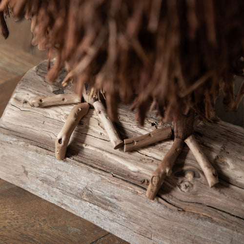 Brown Accessories - Alfred Hand Crafted Standing Owl Wooden Sculpture Brown Voyage Maison