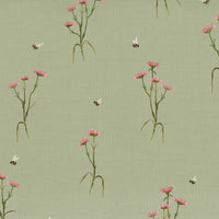 Samples - Allimore Printed Cotton Fabric Sample Swatch Sage Voyage Maison
