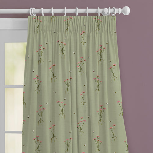 Floral Green M2M - Allimore Printed Cotton Made to Measure Curtains Sage Voyage Maison