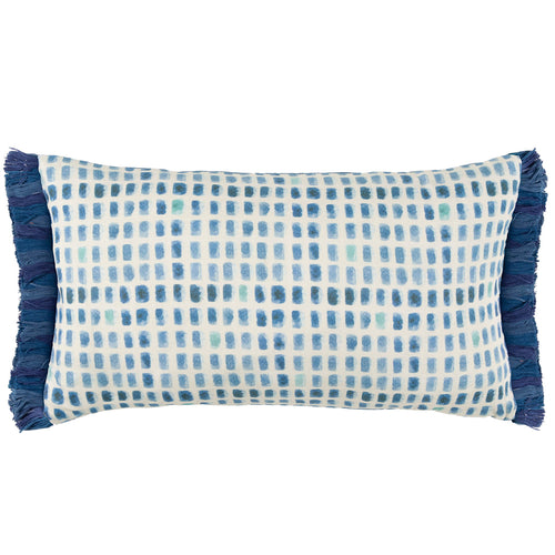 Voyage Maison Alma Printed Feather Cushion in Cobalt