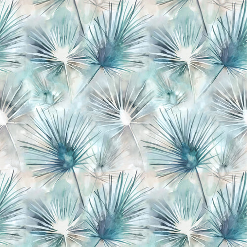 Floral Blue Fabric - Amida Printed Fabric (By The Metre) Cobalt Voyage Maison