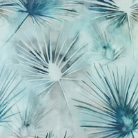 Samples - Amida Linen Printed Fabric Sample Swatch Cobalt Voyage Maison