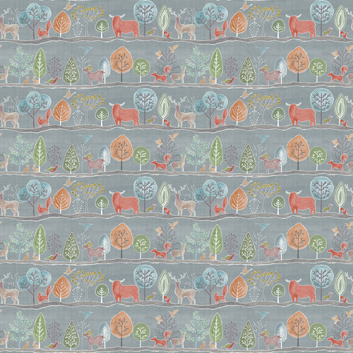 Animal Grey Fabric - Ariundle Printed Cotton Fabric (By The Metre) Persimmon Voyage Maison