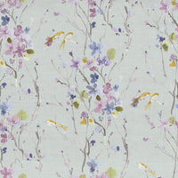 Samples - Armathwaite Linen Printed Fabric Sample Swatch Duck Egg Voyage Maison