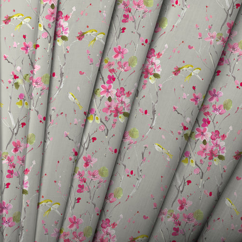 Floral Pink Fabric - Armathwaite Printed Cotton Fabric (By The Metre) Blossom/Sand Voyage Maison