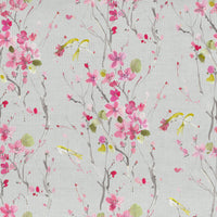 Samples - Armathwaite Linen Printed Fabric Sample Swatch Silver Voyage Maison