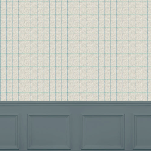 Check Green Wallpaper - Arran  1.4m Wide Width Wallpaper (By The Metre) Opal Voyage Maison
