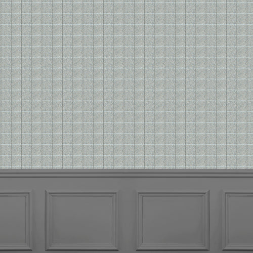 Check Grey Wallpaper - Arran  1.4m Wide Width Wallpaper (By The Metre) Storm Voyage Maison