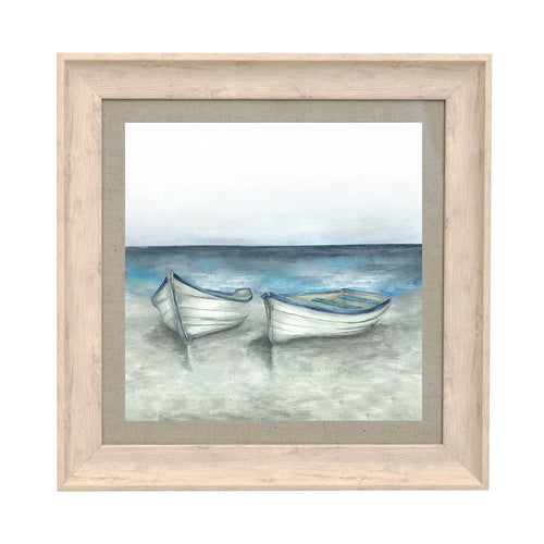 Abstract Blue Wall Art - Ashore  Framed Print Birch Voyage Maison
