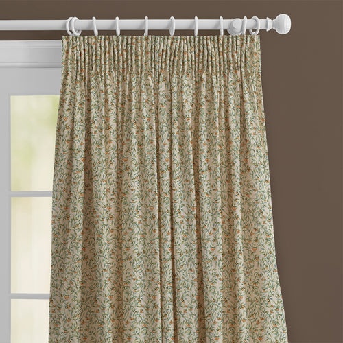 Floral Green M2M - Aura Printed Cotton Made to Measure Curtains Moss Voyage Maison