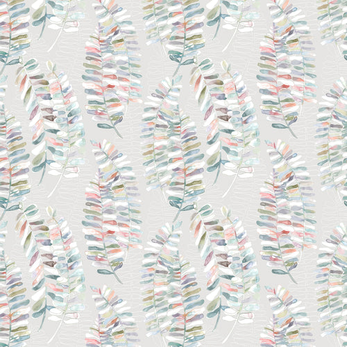 Fauna Grey Fabric - Azolla Printed Cotton Fabric Cinnamon Voyage Maison