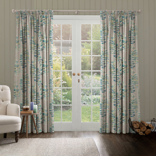 Floral Grey M2M - Azolla Printed Made to Measure Curtains Capri Voyage Maison