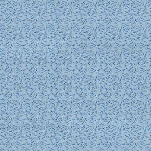 Abstract Blue Fabric - Balaya Printed Cotton Fabric (By The Metre) Cobalt Voyage Maison