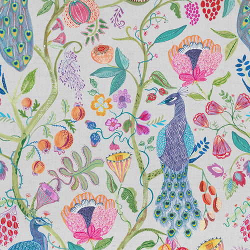 Animal Multi Fabric - Barabadur Summer Printed Cotton Fabric (By The Metre) Ecru Voyage Maison