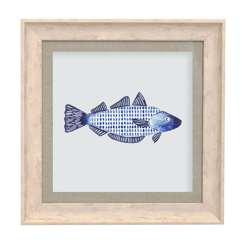 Floral Blue Wall Art - Barbeau  Framed Print Birch/Cobalt Voyage Maison