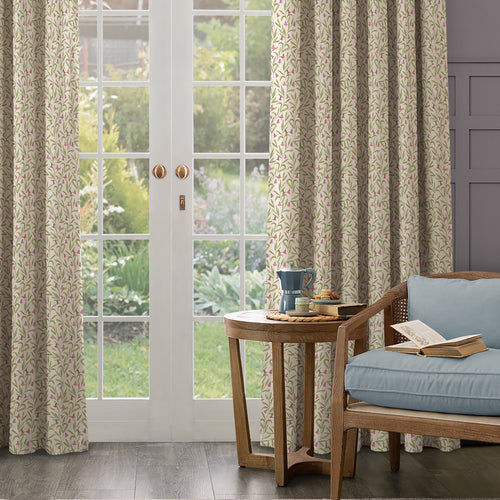 Floral Pink M2M - Bell Meadow Printed Cotton Made to Measure Curtains Rosewood Voyage Maison