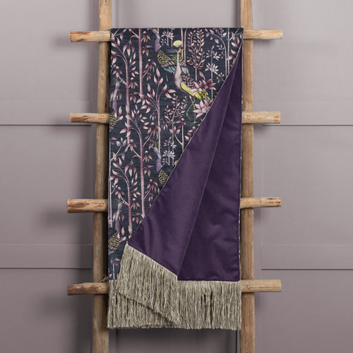 Floral Purple Throws - Bennu Printed Throw Amethyst Voyage Maison