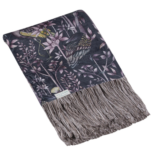 Floral Purple Throws - Bennu Printed Throw Amethyst Voyage Maison