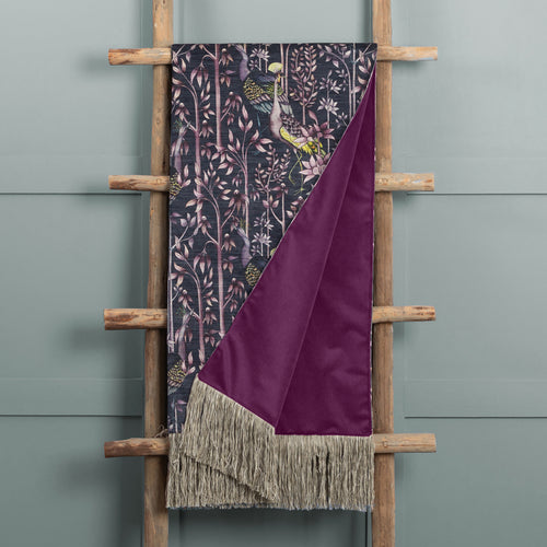 Floral Purple Throws - Bennu Printed Throw Tourmaline Voyage Maison