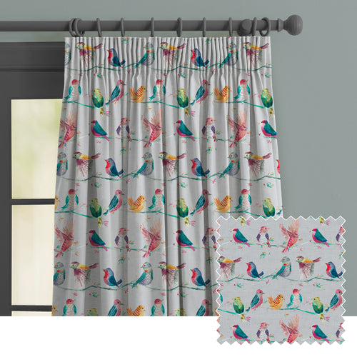 Animal Multi M2M - Birdy Branch Printed Made to Measure Curtains Blossom Voyage Maison