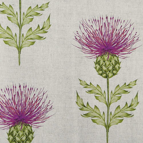 Floral Purple Fabric - Blair Printed Linen Fabric (By The Metre) Berry Voyage Maison