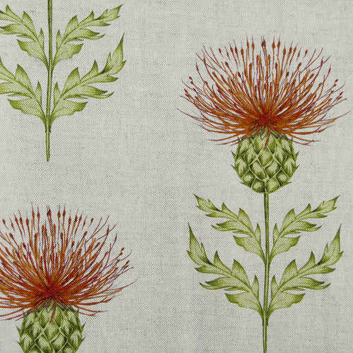 Floral Orange Fabric - Blair Printed Linen Fabric (By The Metre) Rust Voyage Maison