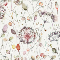  Samples - Boronia Ann Printed Fabric Sample Swatch Boysenberry Voyage Maison