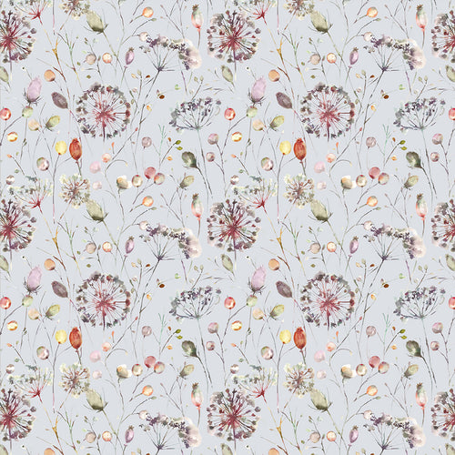 Floral Blue Fabric - Boronia Printed Cotton Fabric (By The Metre) Boysenberry/Celeste Voyage Maison
