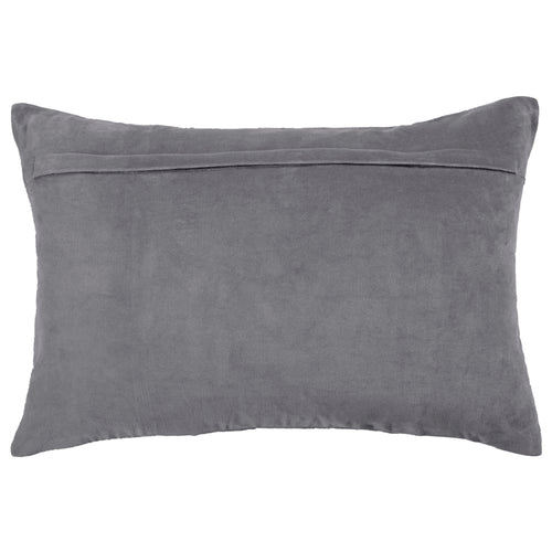 Additions Boulder Embroidered Feather Cushion in Steel