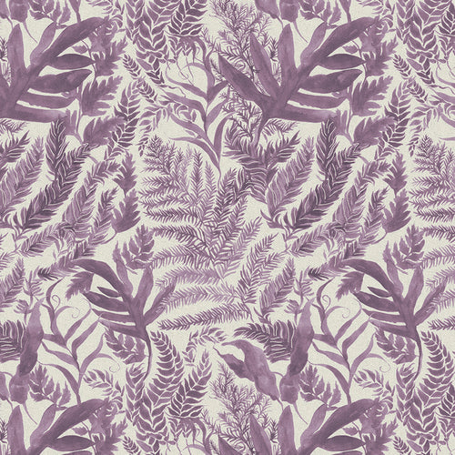 Floral Purple Fabric - Bracken Printed Cotton Fabric (By The Metre) Dahlia Voyage Maison