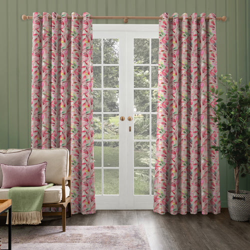Floral Pink M2M - Brympton Printed Made to Measure Curtains Raspberry Voyage Maison