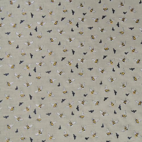 Animal Beige Fabric - Bumblebee Embroidered Woven Fabric (By The Metre) Bee Birch Voyage Maison