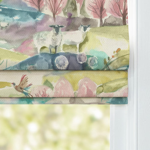 Animal Green M2M - Buttermere Printed Cotton Made to Measure Roman Blinds Sweetpea Voyage Maison