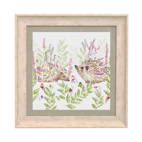 Animal Green Wall Art - Buttons & Ginger  Framed Print Birch/Ginger Linen Voyage Maison