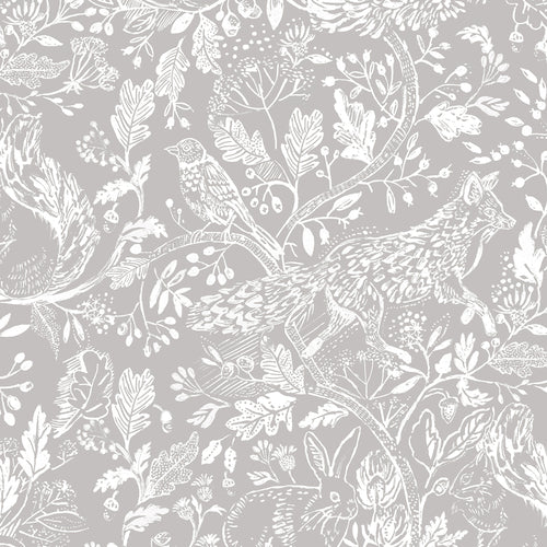 Animal Grey Wallpaper - Cademuir  1.4m Wide Width Wallpaper (By The Metre) Stone Voyage Maison