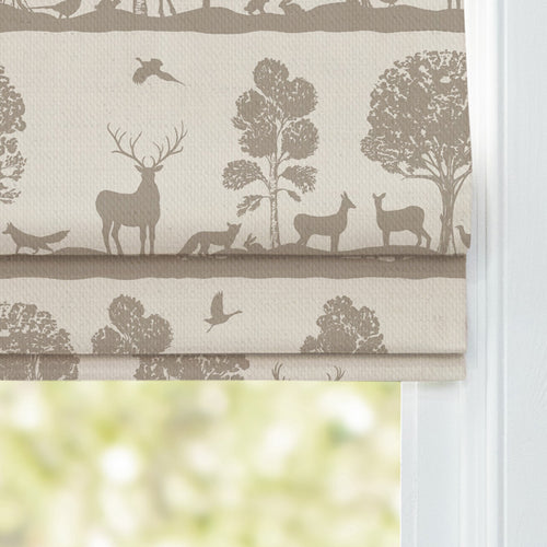 Animal Grey M2M - Cairngorms Printed Cotton Made to Measure Roman Blinds Birch Voyage Maison