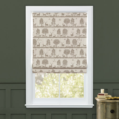 Animal Grey M2M - Cairngorms Printed Cotton Made to Measure Roman Blinds Birch Voyage Maison