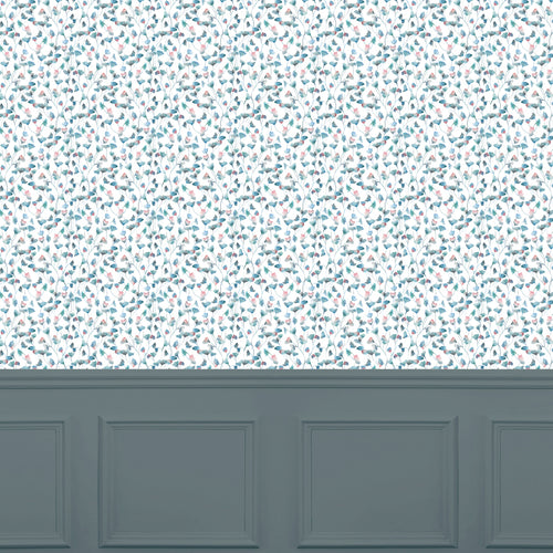 Floral Blue Wallpaper - Cala  1.4m Wide Width Wallpaper (By The Metre) Marine Voyage Maison