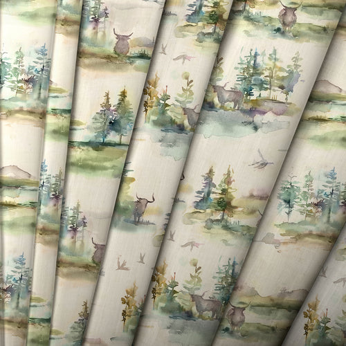 Animal Blue M2M - Caledonian Printed Cotton Made to Measure Roman Blinds Topaz Voyage Maison