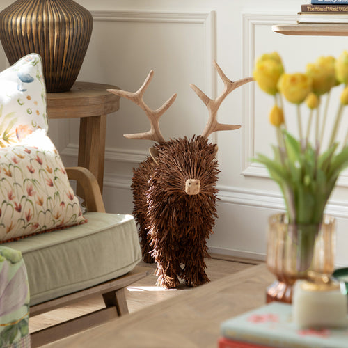 Brown Accessories - Stirling Standing Stag Wooden Sculpture Brown Voyage Maison
