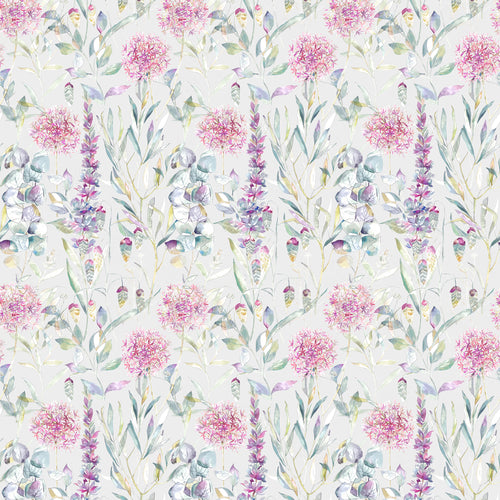 Floral Purple Fabric - Carneum Floral Printed Cotton Fabric (By The Metre) Sorbet Voyage Maison