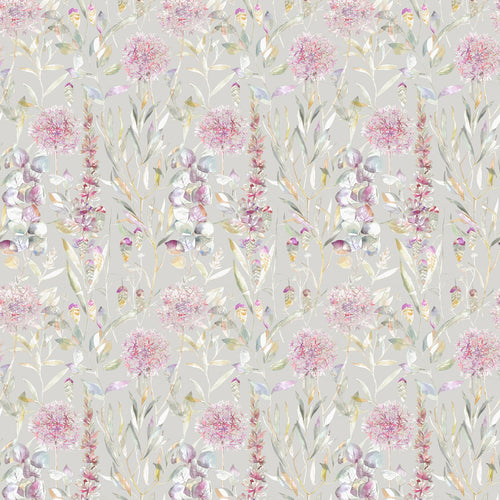 Floral Purple Fabric - Carneum Printed Cotton Fabric (By The Metre) Raspberry Voyage Maison